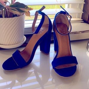 ⚡️SALE⚡️ Electric Blue Block Heel Sandals